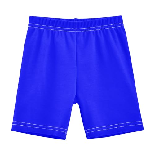 CHIFIGNO Girls' Bike Shorts Breathable Cartwheel Shorts Kids Under Dress Dance Short Blue Size 8