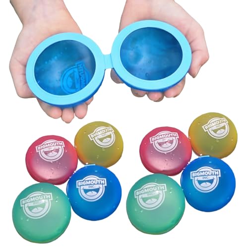 BigMouth Inc Reusable Magnetic Water Balloons, Outdoor Summer Water Toys for Kids, Quick Fill Splash Activity - 8 Pack