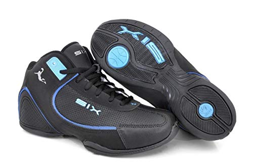 Tênis Masculino Basquete Six Street Original Cano Médio Preto e Azul 40