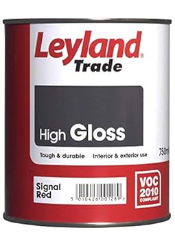 Leyland Trade - High Gloss Paint - Signal Red - 12m2 Coverage - Easy Application - High Opacity - 16 Hours Recoat Time - 750ml
