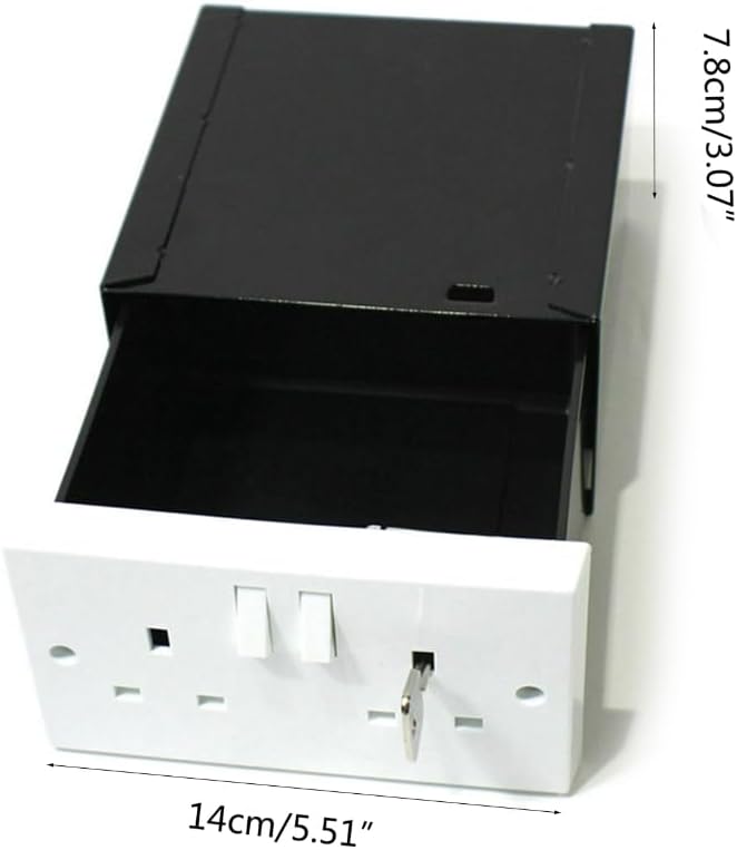 Secret Hidden Box Covert Hidden Safe Socket Box Secures Jewelry Valuables Cash