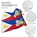 Philippines Flag Sampaguita Printed Scarf for Women Fashion Hair Bandanas Neck Silk Satin Handkerchiefs Custom Gifts
