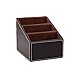Organizador de mando a distancia con 3 compartimentos, Organizador para mandos a distancia, cuero PU Storage Box Organizador, para escritorio, papelería, caja de almacenamiento para mando a distancia