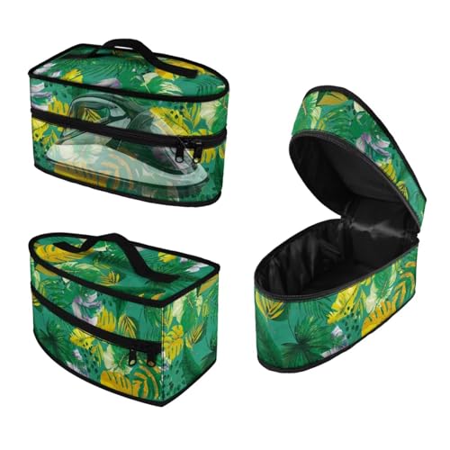 Rchsomd Estojo de ferro com estampa de folhas tropicais havaianas, portátil, organizador de ferro de viagem, bolsa leve para vaporizador, à prova d'água e à prova de poeira, apenas capa