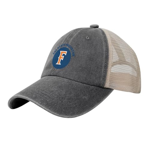 Cal State Fullerton Titans Cowboy Mesh Baseball Cap Woman Man Outdoor Baseball Hat Deep Heather