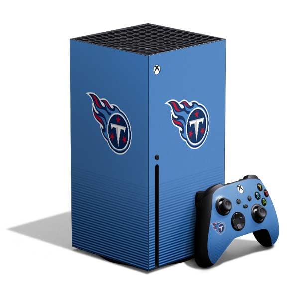 Skinit Decal Gaming Skin Compatible with Xbox Series X Bundle - Officially Licensed NFL Tennessee Titans Breakaway Design