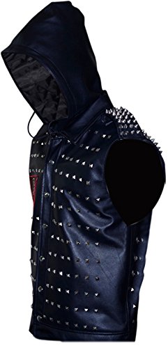 Watch Dogs Wd 2 Dedsec Wrench Shawn Baichoo Black Leather Vest (M) #TOP6