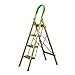 Produktbild Leiterhocker, klappbarer 4-Stufen-Hocker mit Handgriff, rutschfestem, robustem und breitem Pedal, vielseitig verwendbar für Haus, Garten und Büro