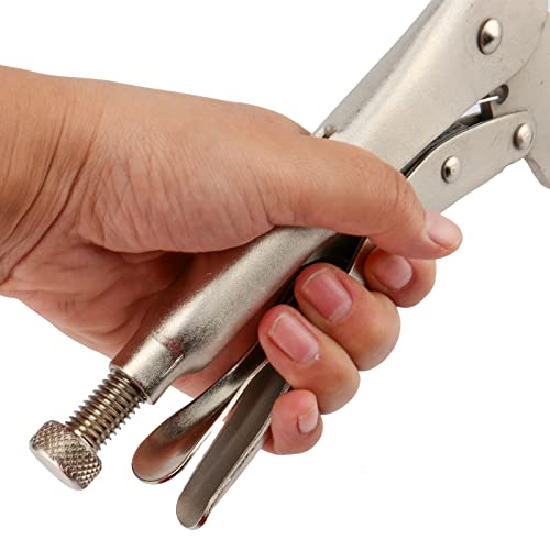 Keileoho 7 Pcs 11 Inch C Clamp Locking Pliers With Swivel Pads, Heavy-Duty Locking Pliers, Woodworking Clamps Set, Adjustable Nickel Plated C Pliers thumb #6