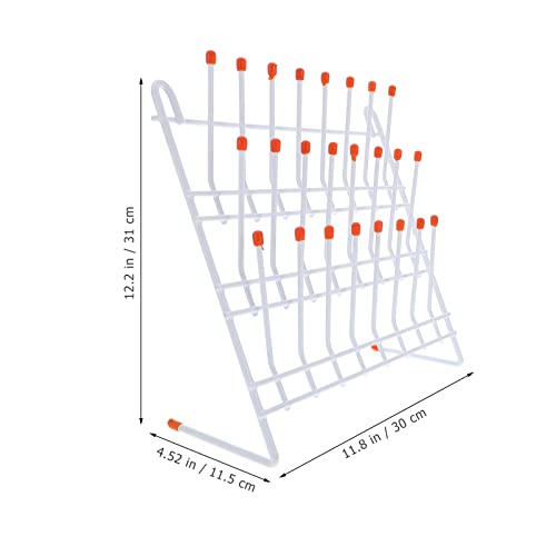 Iplusmile Peg Wall Glassware Drying Rack 24 Peg Metal Wire Lab Glassware Rack - Self-Standing/Wall-Mount Tube Draining Rack Cleaning Equipment For Laboratory - 11.8X11.8X4.5 Inch Artwork Drying Rack #TOP2