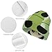 Fashion Beanie Caps with Adjustable Band Oversized Hat Cap Soft Touch Windproof Headwear Skull Cap for Ski Skat Travel, Multipurpose Scarf Hat, White and Black Panda Green Bamboo