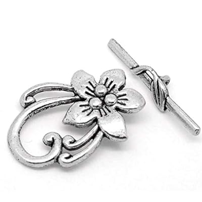 Silver Lily Flower Toggle Bracelet Clasps - Set of Romania | Ubuy