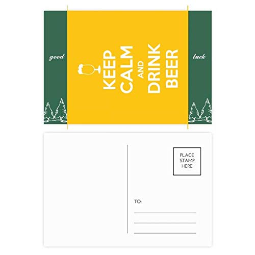 Carte postale Set 20pcs pour souhaiter bonne chance à vos proches autour d'une bière fraîche