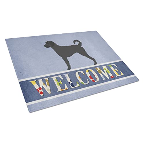 Caroline’s Treasures BB8337LCB Labradoodle Welcome Tabla de cortar de cristal, multicolor