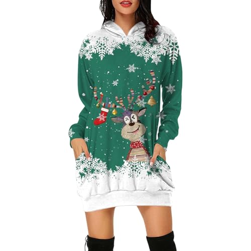 Robe tricotée femme anti-froid style festival robe pull manches longues confort
