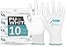 Produktbild ACE PUre White Arbeits-Handschuh - 10 Paar feinfühlige Schutz-Handschuhe für die Arbeit - EN 388-08/M (10er Pack)