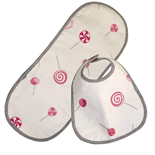 Muslin burp cloth et bavoirs Wildcollect bleu multicolore 11x11x1 cm pour bébé