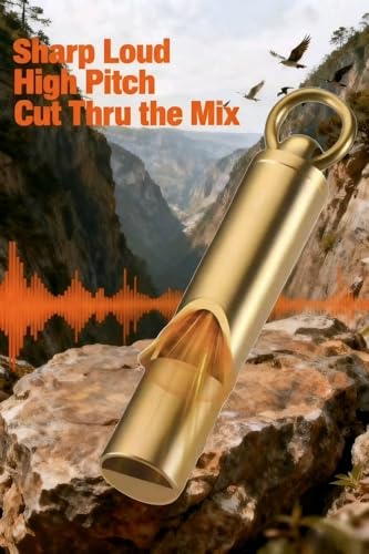 Whistle Emergency Auspicfly 2 pc Brass Loud Survival Whistles with Lanyard Hyper Safety Keychain Whistle for Self Defense, Hiking, Skiing, Coach, Boating, Training, Adult - Image 4