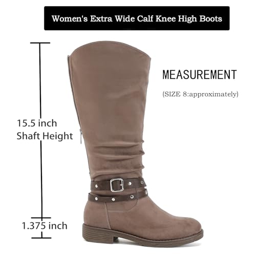 Image of Luoika Women's Extra Wide Calf Knee-High Boots