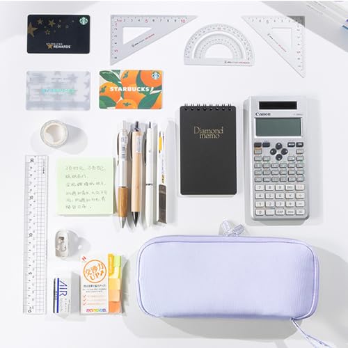 Image of Rolin Roly Multi-function Pencil Case Pencil Box Large Capacity Pen Case Holder for Women Pen Bag Organizer with Zipper (blue)