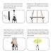 KINSPORY Disc Swing for Kids, Swing Set Accessories, 7FT Height Adjustable Gym Monkey Bars, Hanging Tree Seat for Backyard, Outdoor Play Equipment (Yellow)