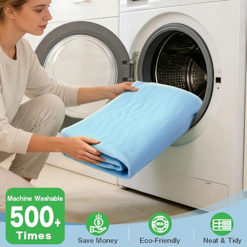 Image of Washable Underpads 36 inchx36 inch(2 Pack)- Dual-Sided & Ultra-Thick, Heavy Duty Waterproof Nursing Pads Incontinence Bed Pads, Reusable Washable Pee Pads for Dogs, Diaper Changing & Adults Pads
