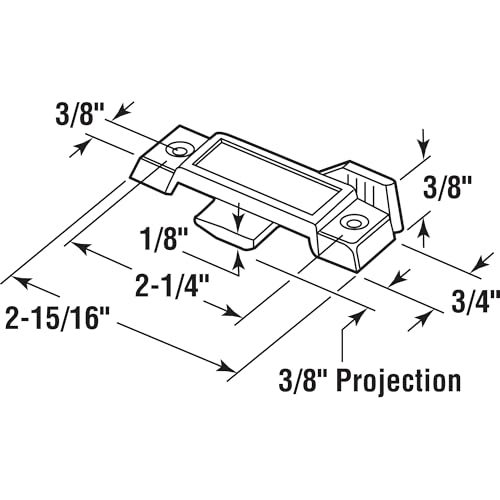 Image of Prime-Line F 2659 Sash Lock for Vertical and Horizontal Sliding Windows - Replace Broken Sash Locks for Additional Home Security, 2-1 /4 inch Mounting Hole Centers, Gray Diecast (Single Pack)