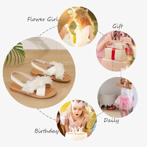 Image of Toddler Girls Sandals Summer Flats Dress Shoes for Baby Little Kids Girl