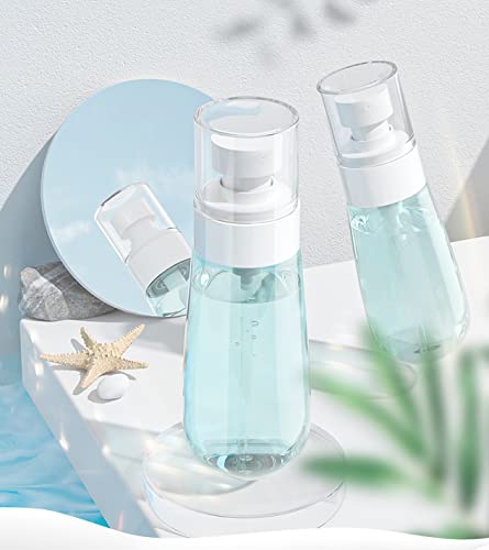 wolpin Transparent Spray Bottles for Toiletries Empty Refillable Reusable Cosmetic, Toner Fine Mist Perfume Travel Spray Bottle 100 ml (Set of 2 Pcs) - Image 4