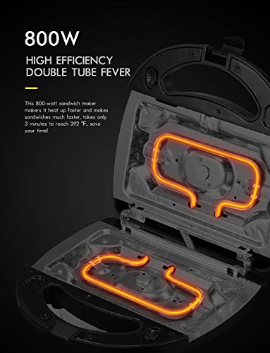 image for Yabano Sandwich Maker, 3 in 1 Waffle Maker, Toaster and Electric Panin