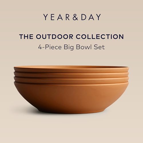 Year & Day Outdoor Set of 4 Unbreakable Lightweight Pasta and Dinner Bowls
