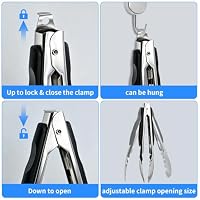 AskBed 2 Pcs 9/12 Inch Kitchen Tongs for Cooking, BBQ & Salad — image 4