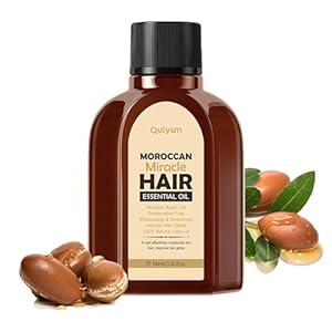 ILOVMUP Organic Moroccan Argan Oil for Hair & Skin, Vegan Hair Oil for Dry Hair & Frizzy Hair, Hair Growth Oil for Damaged Hair, Hair Treatment Oils for All Hair Types -100ML