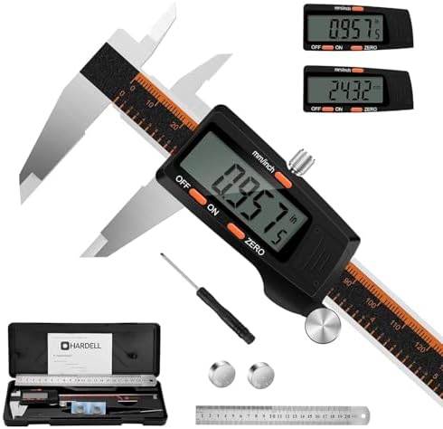 HARDELL Digital Caliper 6 Inch, Large LCD Screen Calipers Measuring Tool