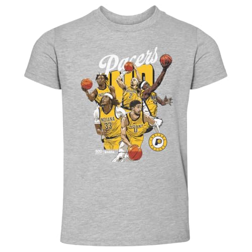 500 LEVEL Indiana Pacers Starting 5 Toddler Shirt (Heather Gray, 4T)