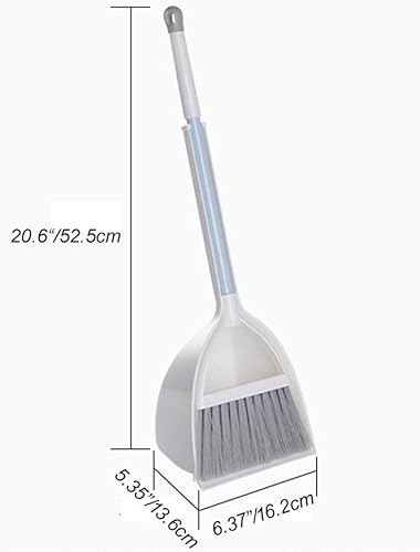 Miniatura 2 de Qidiwin Mini escoba y recogedor, barrido para el hogar y la cocina para niños (blanco + gris)