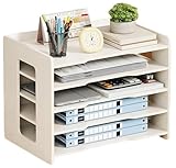Briefablage-Organizer, 5-Stufige BüRoablage, Schreibtisch-Ablageorganizer Mit Stapelbaren AblagefäChern, Papierablage(5L/B)