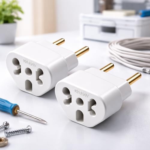 Kit 2 Adaptadores de Tomada Plug 10A / 20A até 250V – Bivolt 110V...
