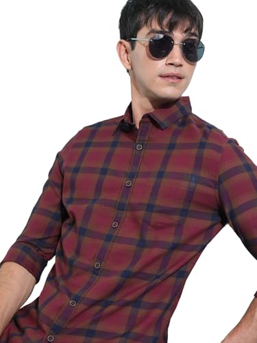 Highlander Men's Slim Fit Check Shirt for Men | Check Shirt | Lon...