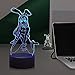 Produktbild Laysinly Bunny Girl Senpai Mai Sakurajima 3D-Nachtlicht, 16 Farben, USB-Aufladung, AA-Akku, Touch-Sensor, Bewegungs-Fernbedienung, japanische Anime-Fans, Cosplay, Party-Dekoration