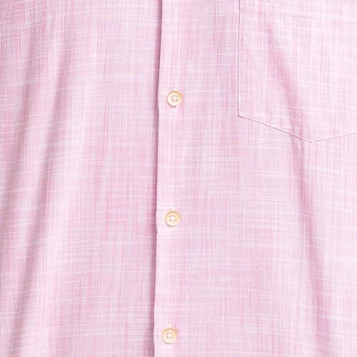 Image of Park Avenue Men's Pure Cotton Chambray Pattern Slim Fit Ainsley Collar Half Sleeve Casual Shirt