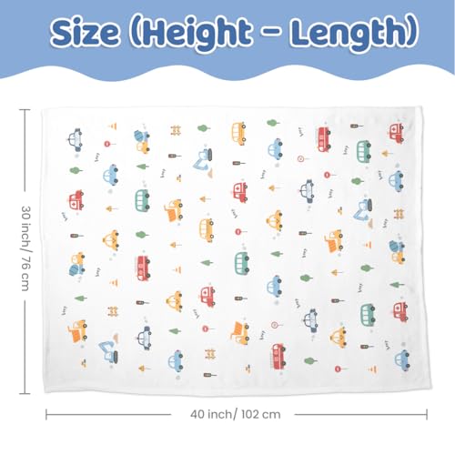 Image of SANDJEST Vehicle Minky Blanket 30 x 40 Inches, Gift for Christmas Birthday