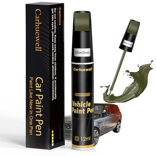 Image of Green Touch Up Paint for Cars, Auto Car Paint Touch Up Paint Pen for Deep Scratches, Car Scratch Repair Pen, Quick and Easy Solution to Repair Minor Automotive Scratches (Olive Drab)