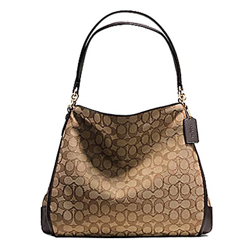 Coach Signature Phoebe Damen Handtasche, Khaki