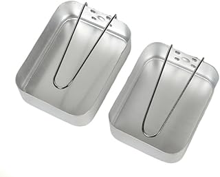 Set of 2 Nesting Aluminium Mess Tins for Camping & Cooking