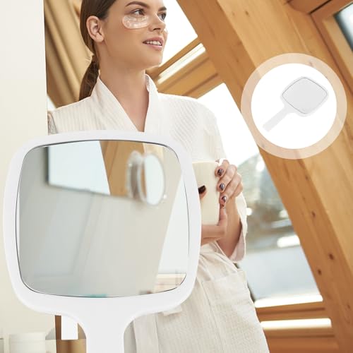 Espejo de maquillaje portátil ibasenice blanco miniatura 5