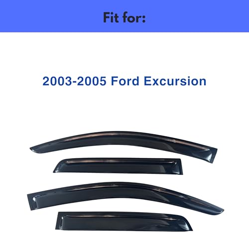 Image of IG Window Visors Fit for 2003-2005 Ford Excursion, Out-Channel Rain Guards Vent Wind Deflectors 4PC, Car Accessories for 03-05 Excursion