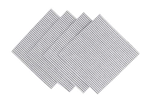 Servilletas de tela cuadradas 20x20 pulg gris pack 4 miniatura 3