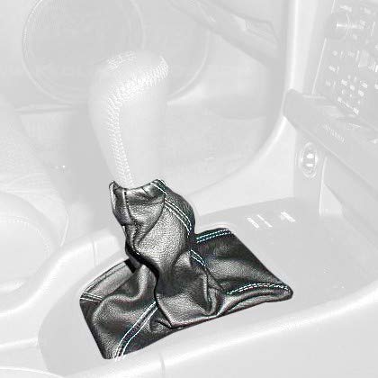 RedlineGoods Shift Boot Compatible with Toyota Celica 1990-93. Tailor Made - not Universal. Genuine top-Grade Italian Black Leather with Blue Thread