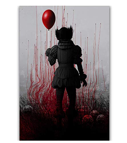 JCYMC Cuadro En Lienzo Película Stephen King 2017 Impresión De Terror Póster Artístico Pared Dormitorio Sala De Estar Baño Decoración para El Hogar Regalo Kq39Yz 40X60Cm Sin Marco